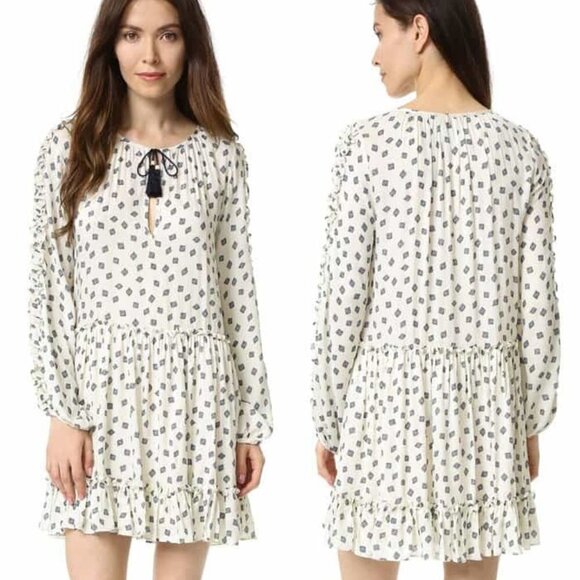 Misa Los Angeles Taryn Ruffle Tassels Mini Dress $228 - Picture 1 of 12